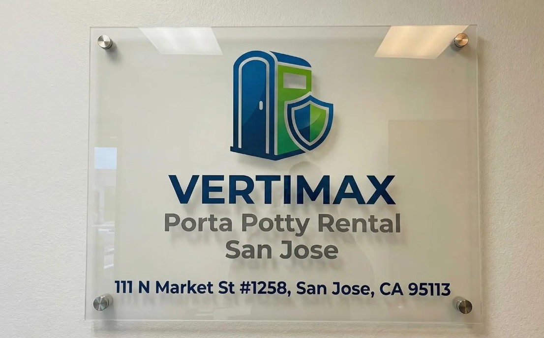 Vertimax Porta Potty Rental San Jose Signage